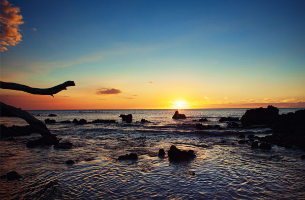 best beach sunsets Hawaii