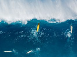 big wave surfing maui
